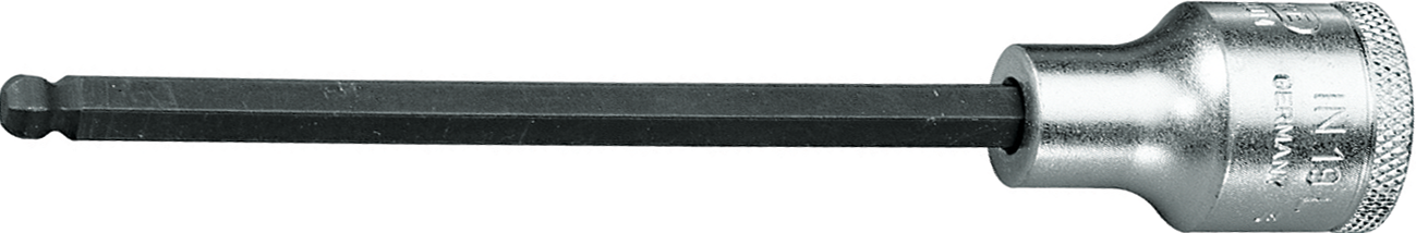 Bitstecknuss 1/2" Innensechskant lang mit Kugelkopf L140mm SW12mm