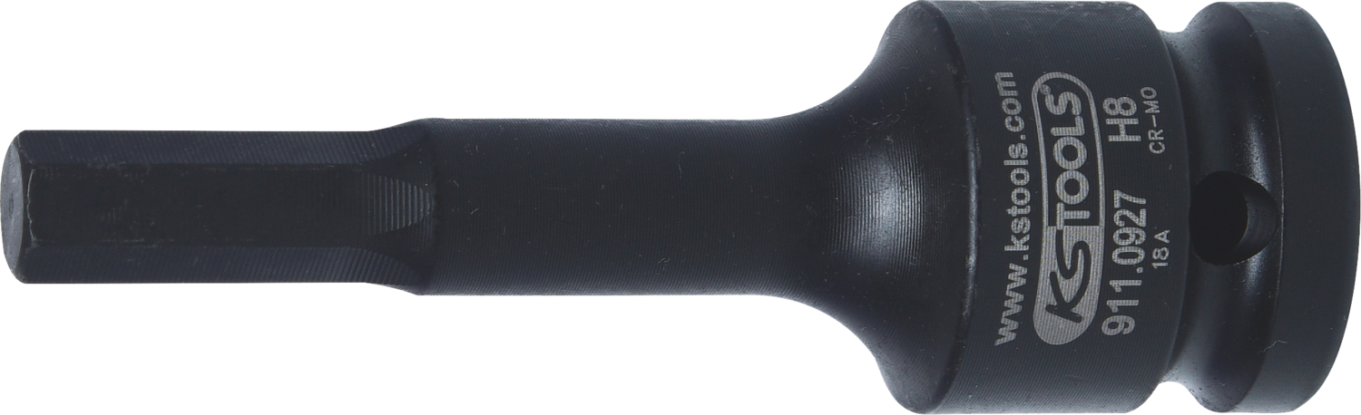 Bitstecknuss Kraft 1/2" Innensechskant lang L75mm SW19mm