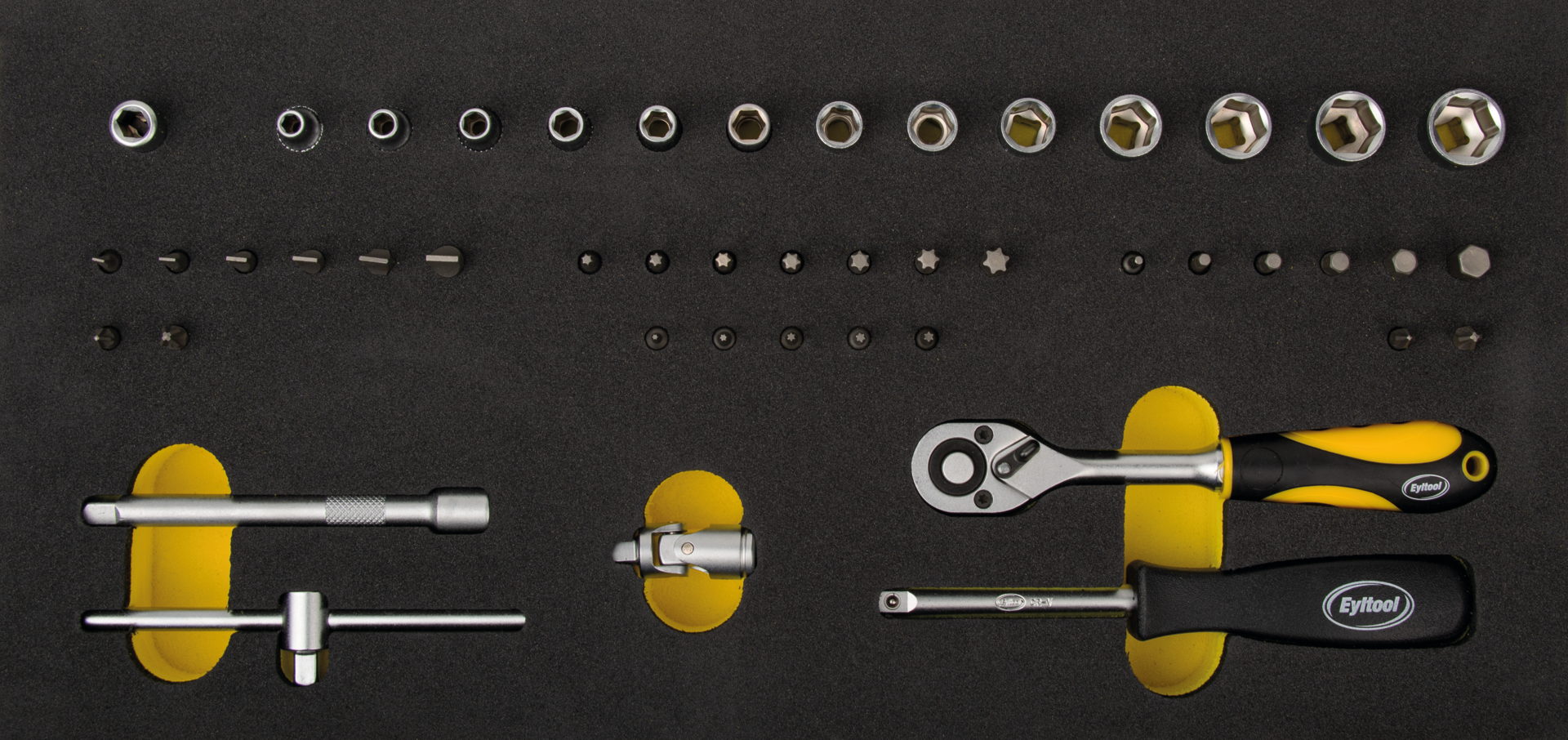 Steckschlüssel Satz 1/4" 47-tlg. 1/3 Systemeinlage