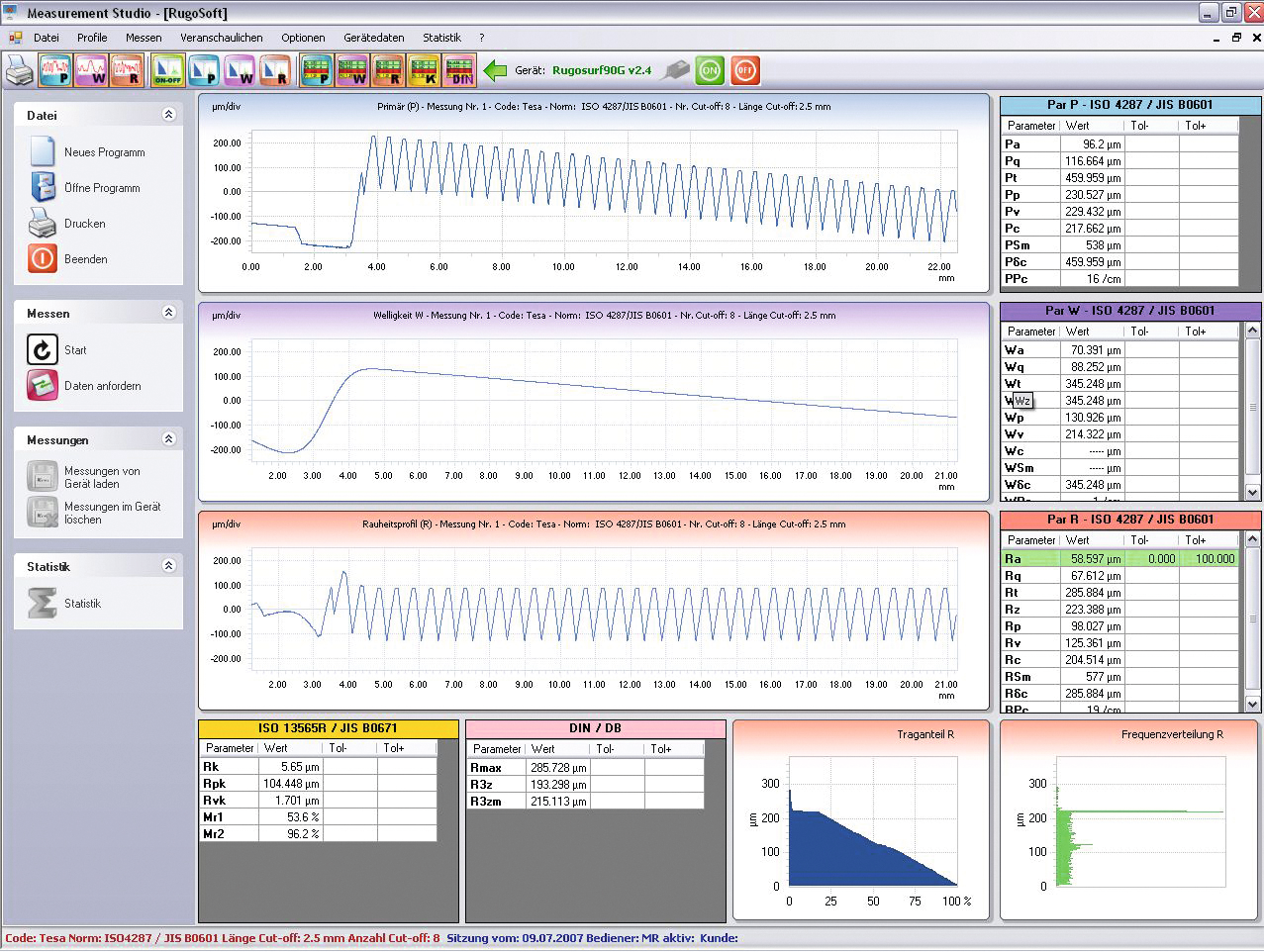 Software Measurement Studio TESA zur Messwertverarb. und -protokollierung inkl. Kabel