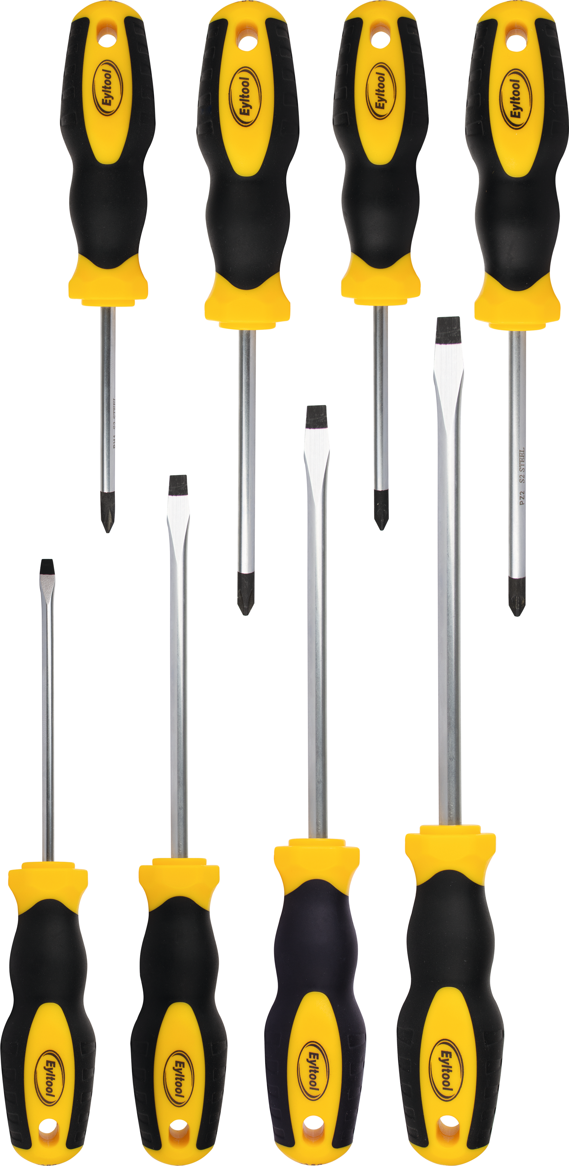 Schraubendreher Satz mit Zweikomponentengriff 8-tlg. Schlitz/PH/PZ