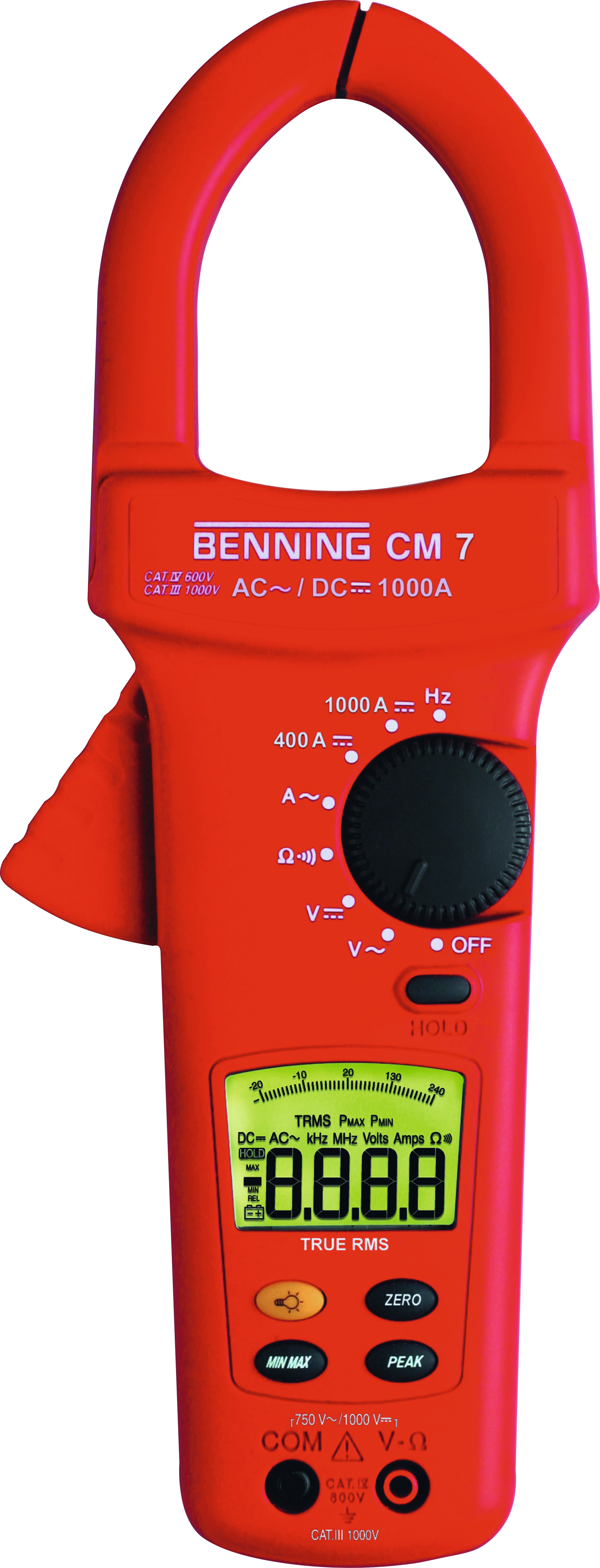 Stromzange Digital-Stromzangen-Multimeter BENNING CM 7 TRMS für Gleich- und Wechselstrom