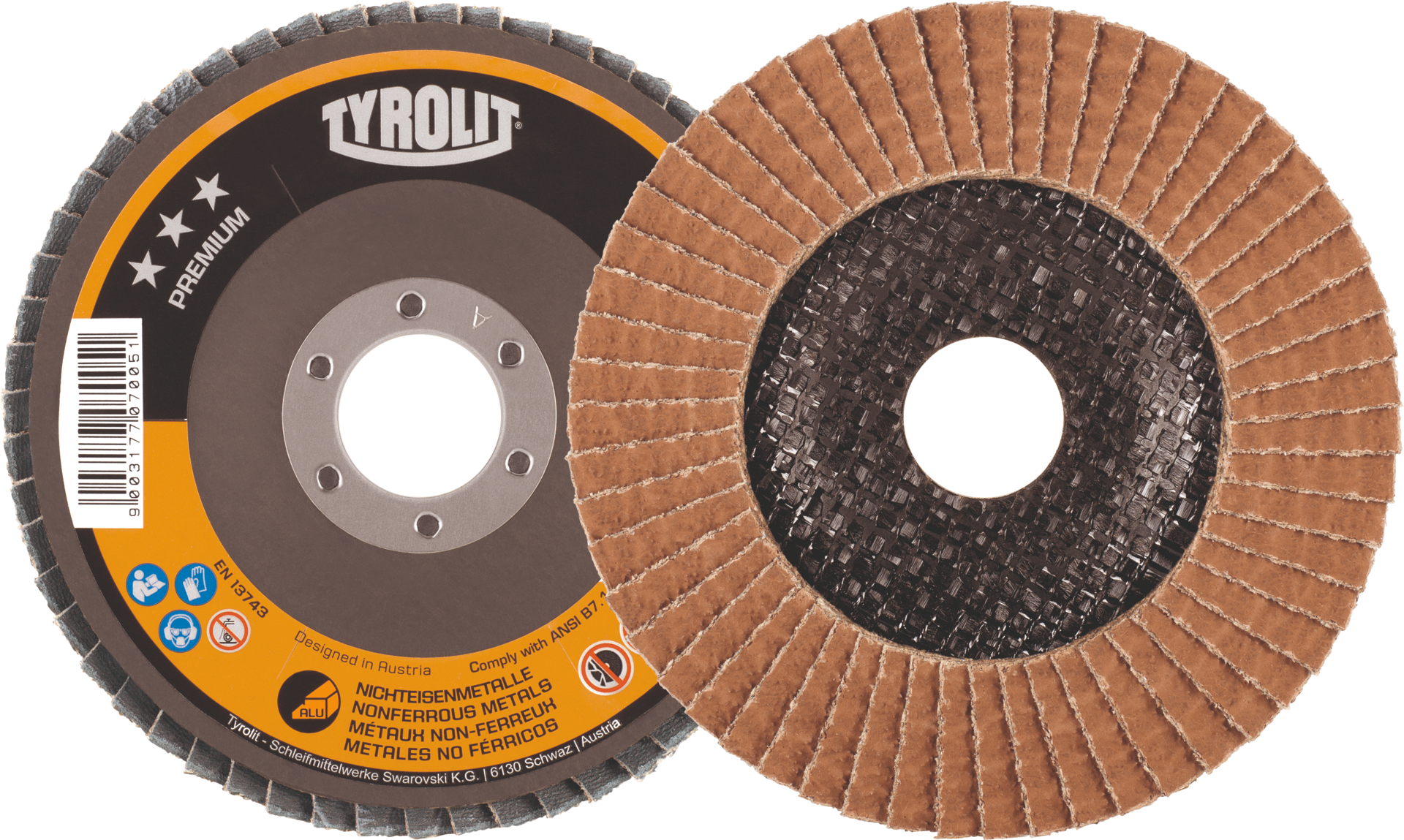 Fächerschleifscheibe Premium NE gewölbt D115mm K40