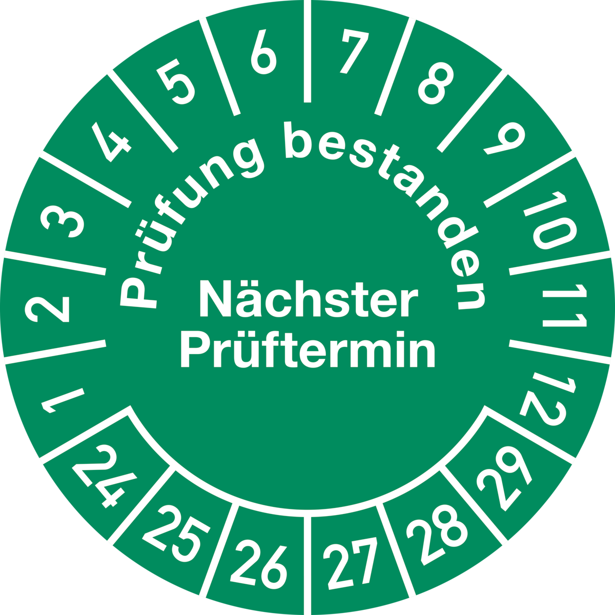 Prüfplakette D1,5cm kalibriert