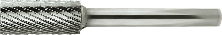 Frässtift HM Kreuzverzahnung Schaft 6mm Zylinderform ZYA ohne Stirnverzahnung D4mm L16mm