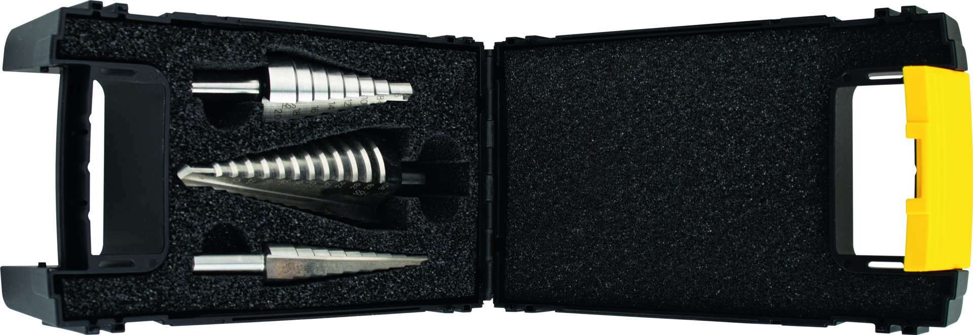 Universal-Stufenbohrer Satz HSS geradegenutet 3-tlg. Z2 in Eyltool-Stahlblechkassette D4-30mm