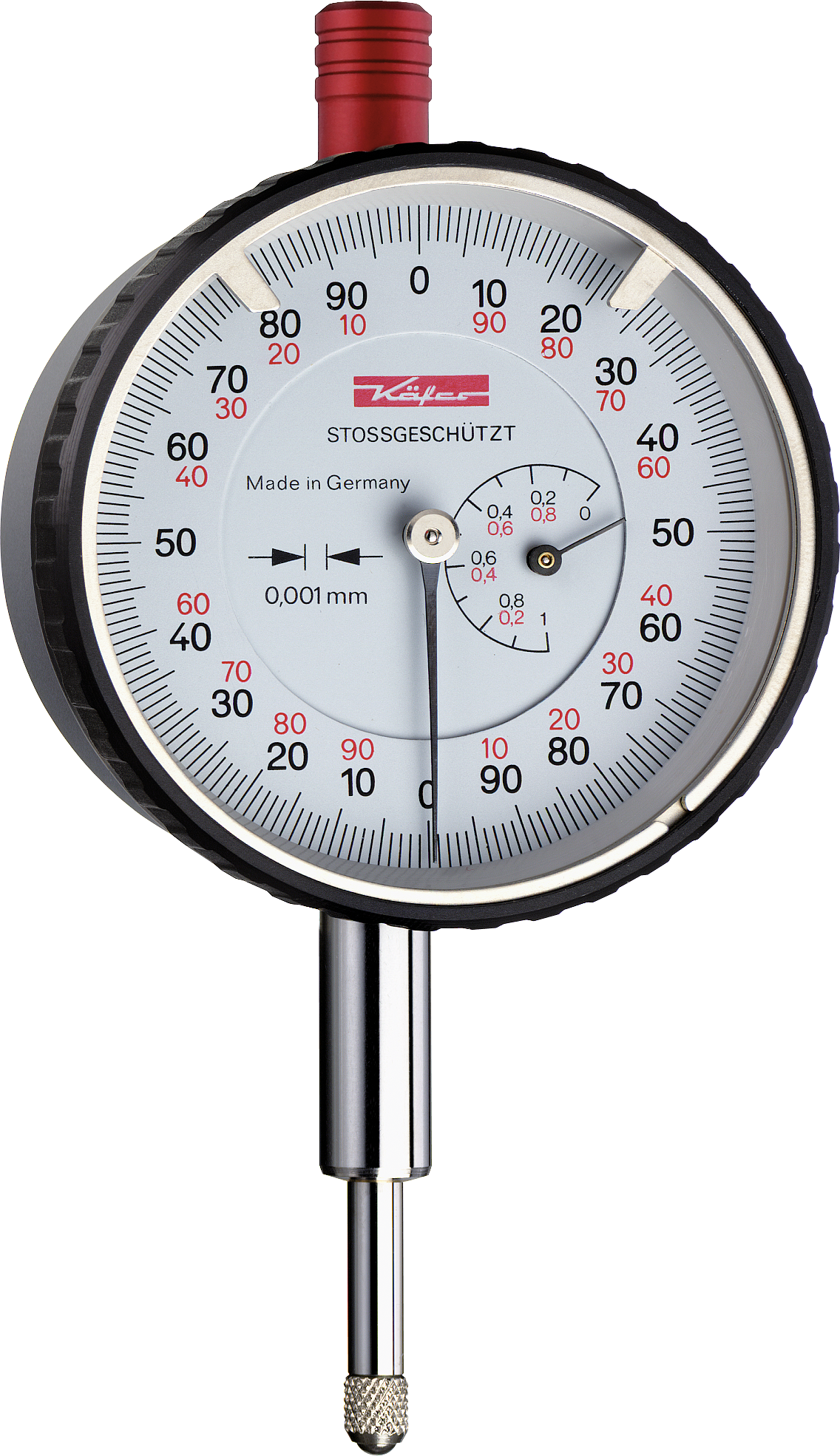 Feinmessuhr stoßgeschützt MS1mm Abl. 0,001mm AD58mm ZU0,2mm Werksnorm