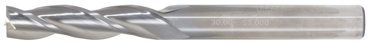 Schaftfräser lang VHM Z3 Typ N WN/DIN6535-HA D10mm