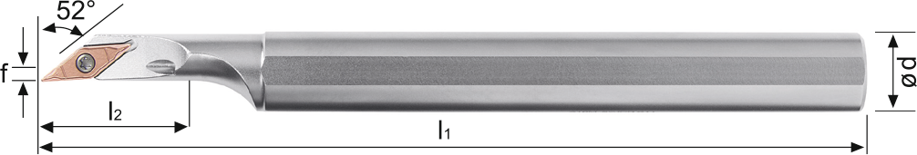 Bohrstange SVJC 52° IK Innenbearbeitung für VC.. 07.. WSP A10KSCJCR07 Stahl-Schaft rechts