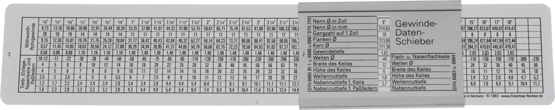 Passungsschieber DIN L250mm B80mm Aluminium eloxiert