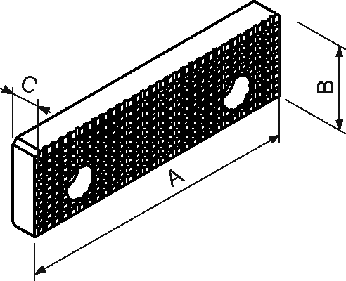 Riffelbacke Backenbreite 125mm für alle Hochdruckspanner