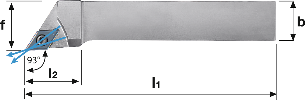 Klemmhalter SDJC 93° IK Außenbearbeitung für DC.. 11.. WSP SDJCR1616H11 rechts