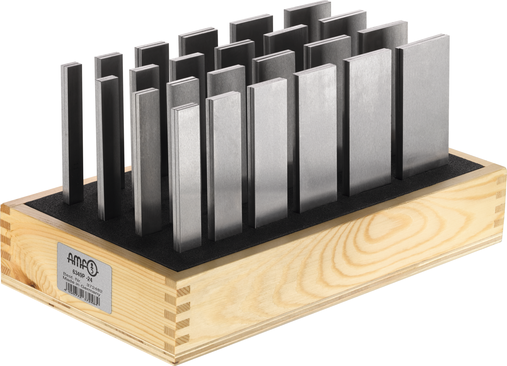 Parallelunterlagen Satz Präzision 3mm B3mm 24 Paar Parallelunterlagen im Holzkasten