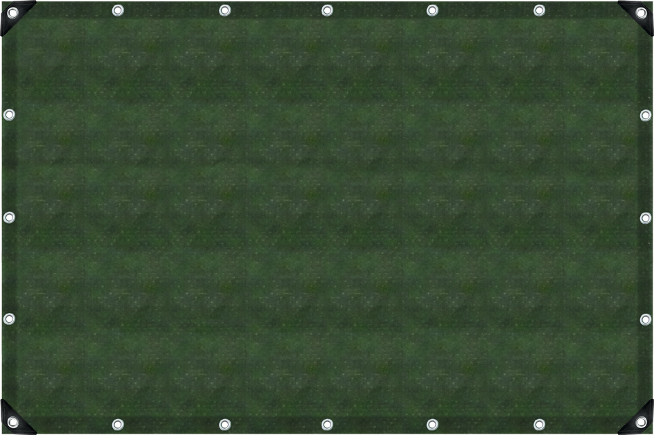 Abdeckplane reißfest mit Ösen 90 g/m² Polybändchengewebe grün L10m B6m