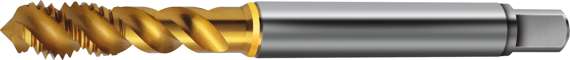 Maschinengewindebohrer M HSSE-PM TiN "Gold" DIN371-C Typ N ISO2-6H Sackloch M8