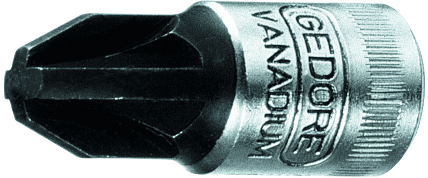 Bitstecknuss 1/4" Pozidriv® L28mm PZ2