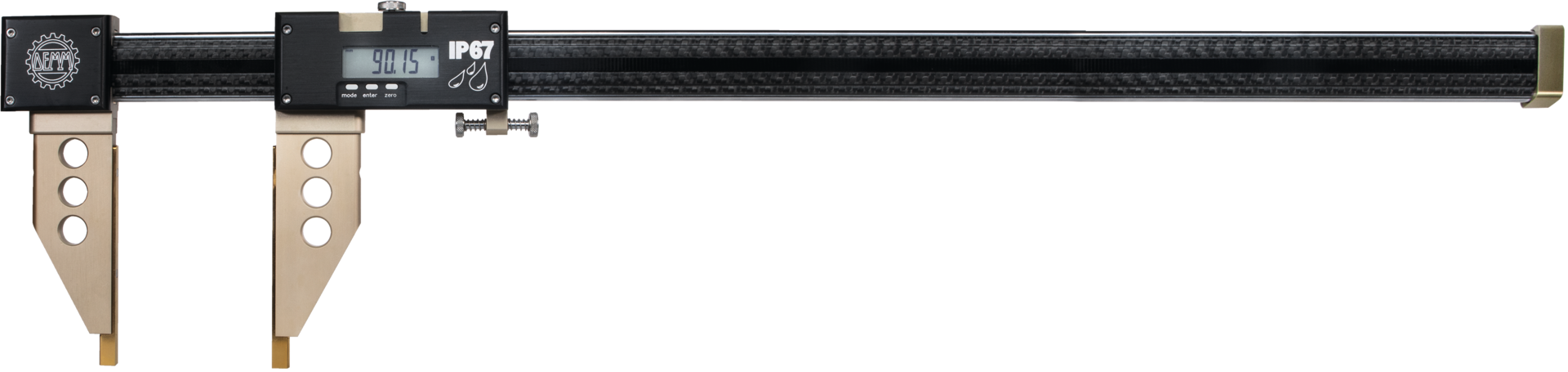 Werkstattmessschieber Digital IP67 CARBON Abl. 0,01mm SL150mm mit DA MB2000mm