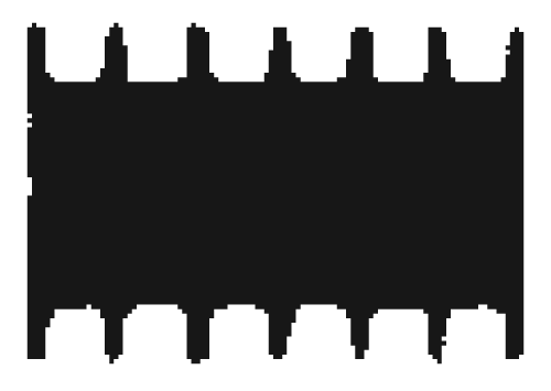 Präzisionsfeile extra schmal flachstumpf L200mm Hieb1